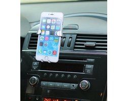 BestCases.nl Universele Luchtrooster Autohouder K11 Zilver voor smartphone tot 6 inch