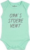 Fun2Wear Romper - Rompertje - Opa stoere vent - Mint  - maat 56