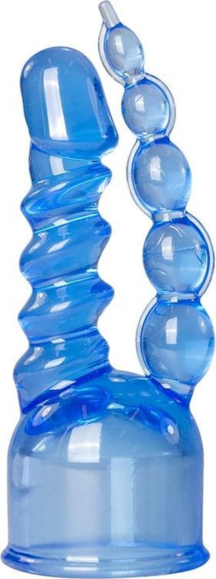 Blauw opzetstuk met penis en anaal bead | bol.com