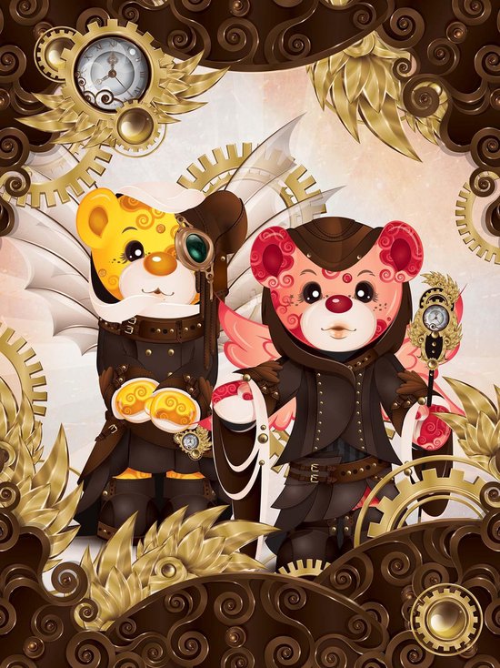 Papier peint Rainbow Bears Care Bears | XXL - 206 cm x 275 cm | Polaire 130g / m2