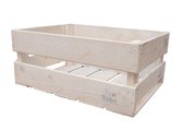 Houten kist white wash groot - Houten krat - Opbergkist - Opbergkrat - Decoratiekrat - Decoratief - Decoratie