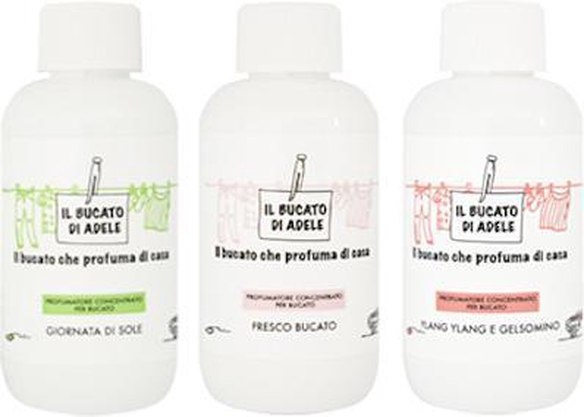 Wasparfum Zonnige Dag, Frisse Was, Ylang Ylang & Jasmijn Parfumwas set 3 geuren 500ml