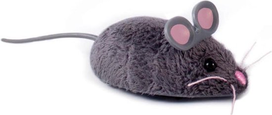 Foto: Hexbug kattenspeeltje mouse 11 x 3 8 cm polyester donkergrijs