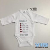VIB Baby Rompertje- Baby Rules WIT - 62