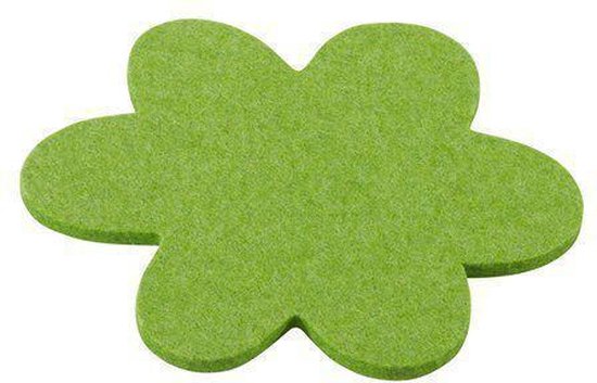 Daff - Placemat - Vilt - Bloem - 30 cm - Jelly green - groen