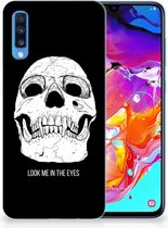 Geschikt voor Samsung Galaxy A70 Silicone Back Case Skull Eyes