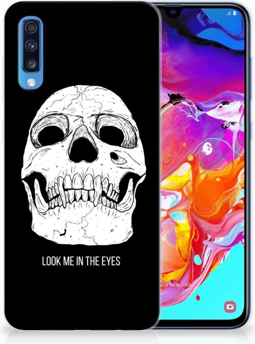 Silicone Back Case Samsung Galaxy A70 Skull Eyes