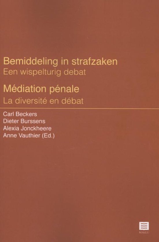 Bemiddeling in strafzaken; Mediation penale - cover