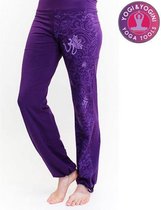 Pantalon de yoga - Maori - Coton bio - Aubergine - Taille M / L