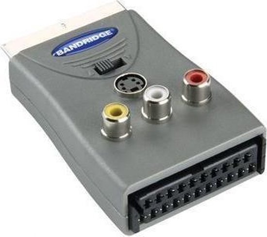 Bandridge SCART naar AV adapter - composiet omvormer met 3x RCA en S-Video