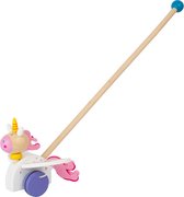 Small Foot Houten Duwfiguur Eenhoorn Wit/roze 47 Cm
