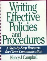 Writing Effective Policies and Procedures