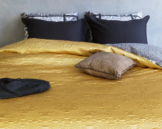 MS Mode satijnen jurk met paisleyprint kaki/ beige