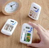 Elektrische pillendoos met alarm -  kleine Pillendoos - 2-delig - Medicijn alarm -