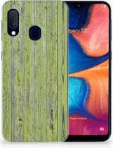 GSM Hoesje Geschikt voor Samsung Galaxy A20e Design Green Wood