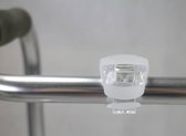Set van 3 witte fietslampjes - kwaliteit LED fietslampjes - passend op rollator - rolstoel - of fiets - 3 x MW-0800W