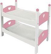 Angel Toys - Poppenbed stapelbed wit-roze