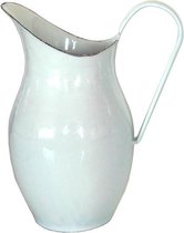 Lampetkan - Waterkan - Emaille wit met blauwe rand - 2.5 liter