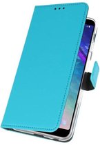 Bestcases Pasjeshouder Telefoonhoesje Samsung Galaxy A6 Plus (2018) - Blauw