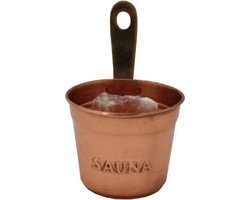 Emendo - Saunasuolakuppi - Sauna zout beker - koper cupje met zout stenen