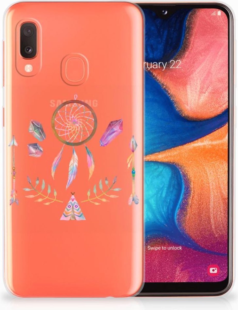 Samsung Galaxy A20e Telefoonhoesje met Naam Boho Dreamcatcher