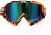 Skibril stoere luxe lens blauw evo frame oranje / zwart N type 4 - ☀/☁