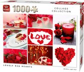 Puzzel 1000 Stukjes LOVELY RED HEARTS