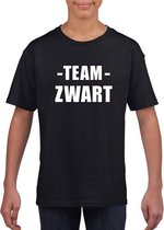 Sportdag team zwart shirt kinderen XL (158-164)