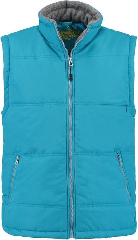 Basic bodywarmer turquoise voor heren - winddichte mouwloze sport vesten S (36/48)