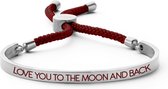 Key Moments 8KM BC0027 Open Bangle 5mm  Love You To The Moon And Back - rood