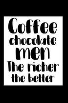 Funny College Ruled Composition Notebook Coffee Chocolate Men the Richer the Better