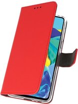 Wallet Cases Hoesje voor Huawei P30 Rood