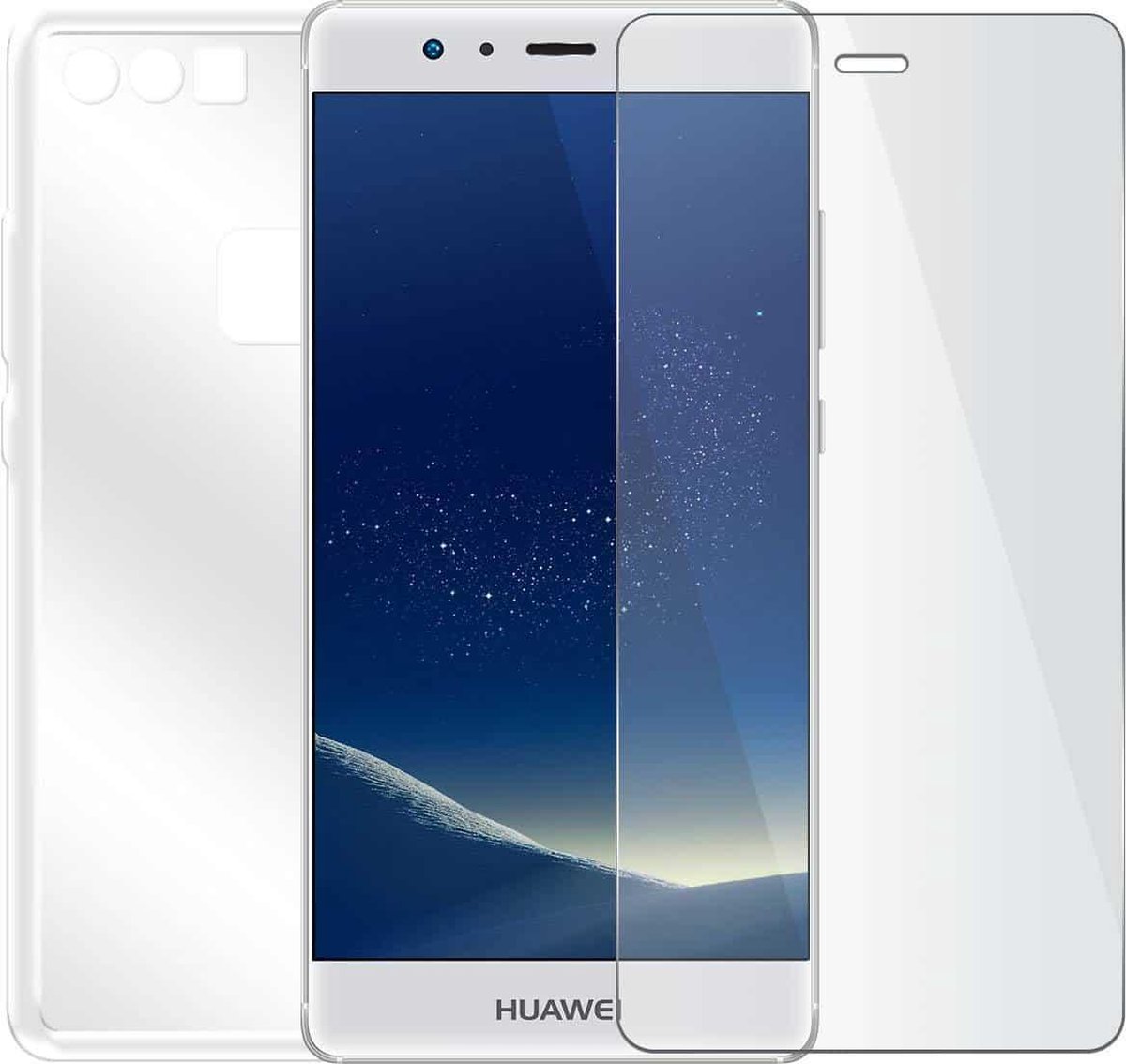Huawei P10 Lite - Beschermingsset - Screenprotector met siliconen hoes