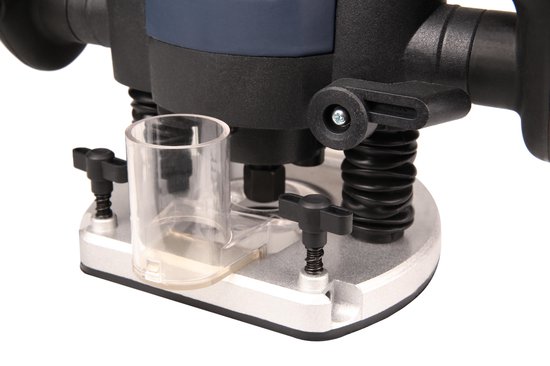 FERM - PRM1015 - Bovenfrees - 1300W - 2 Spantangen - 6mm - én - 8mm - Stofzuiger adapter - Ingebouwde - LED werkverlichting - Freesdiepte 60mm - Freesdiameter 30mm - 6-delige - Freesset - Parallelgeleider - Sjabloongeleider - Precisie bovenfrees