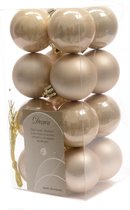 Decoris kerstballen – 16 stuks – kunststof - 4cm