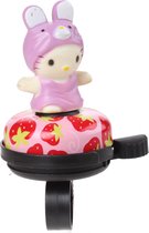 Widek 3d-fietsbel Hello Kitty 55 Mm Roze/wit
