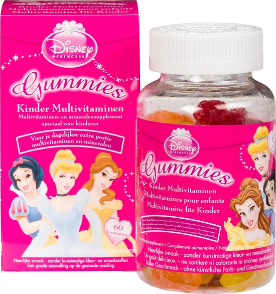 Leerling Grootte roman Disney Gummies Kinder Multivitaminen Princess - 60 Gummies | bol.com
