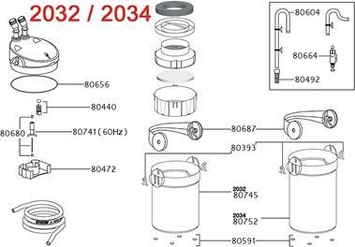 Eheim filterpot voor 2231/2232