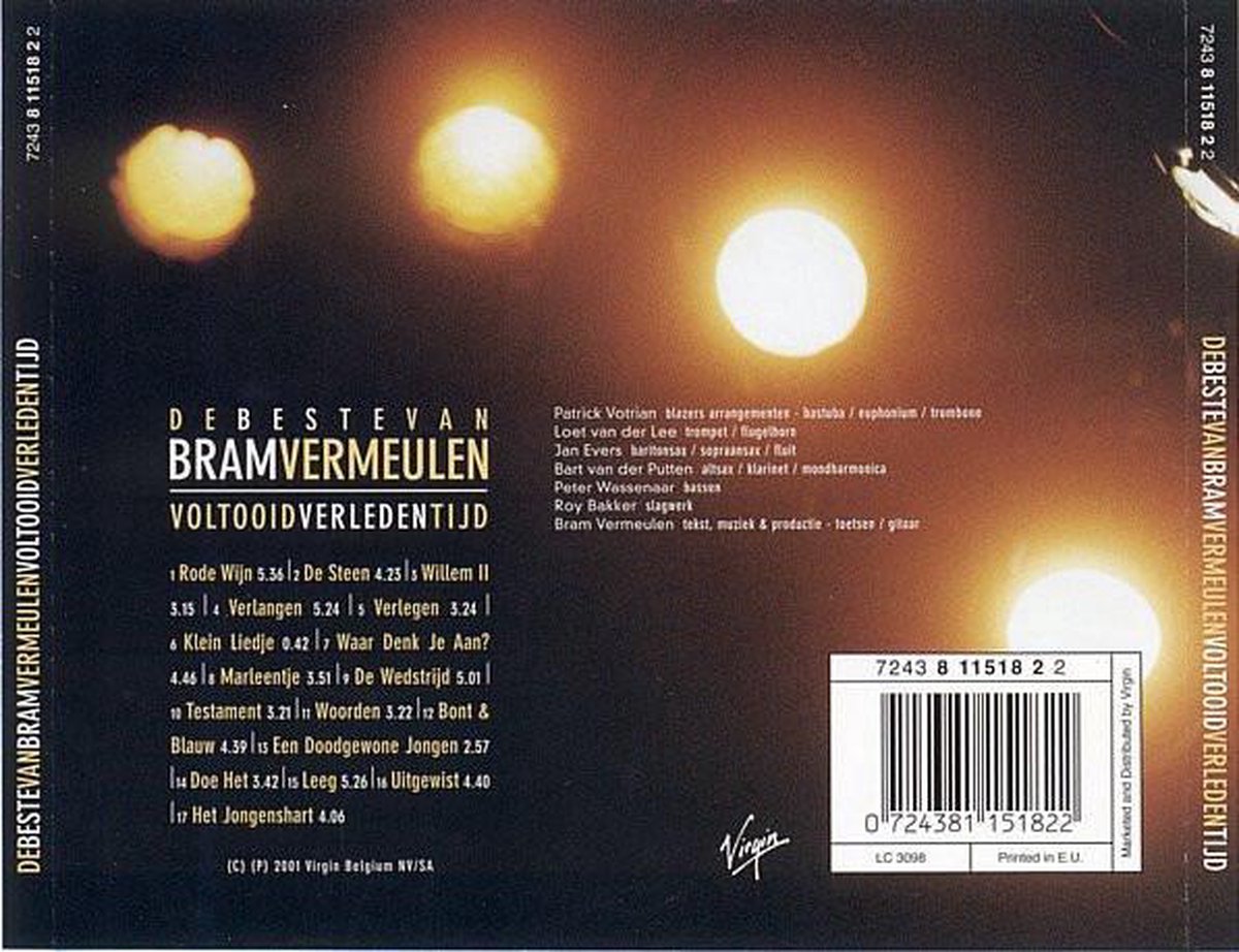 Voltooid Verleden Tijd, Bram Vermeulen | CD (album) | Muziek | bol.com