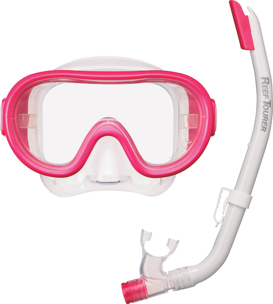 ReefTourer- RC-0203- Snorkelmasker- Snorkelset voor kinderen tot ong. 10 jaar- roze - ReefTourer