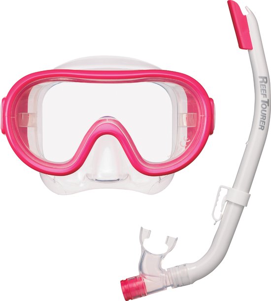 ReefTourer Snorkelmasker Duikbril Snorkelset voor ong. 10 jaar RC-0203- roze | bol.com