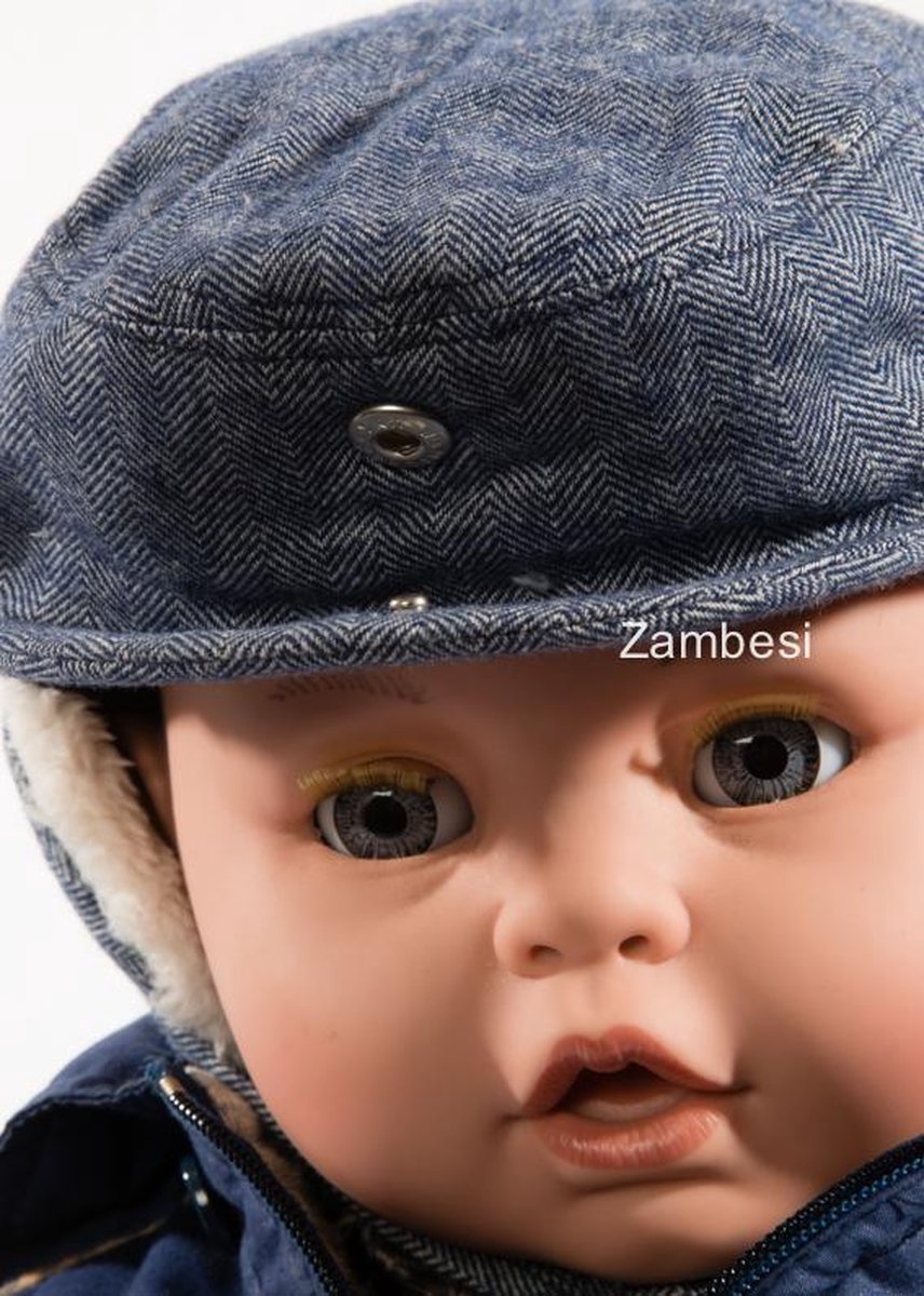 Baby- kinder pet met oorflappen Blauw.3-7 jaar 51-53. | bol.com
