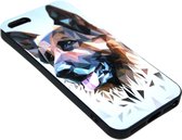 ADEL Siliconen Back Cover Softcase Hoesje Geschikt voor iPhone 5/5S/SE - Duitse Herder