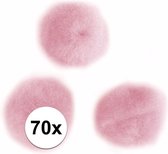 70x knutsel pompons 7 mm roze