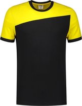 Tricorp T-shirt Bicolor Naden 102006 Zwart / Geel - Maat XS