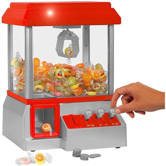Snoepmachine met Grijpklauw rood Grijpmachine Candy Grabber | bol.com