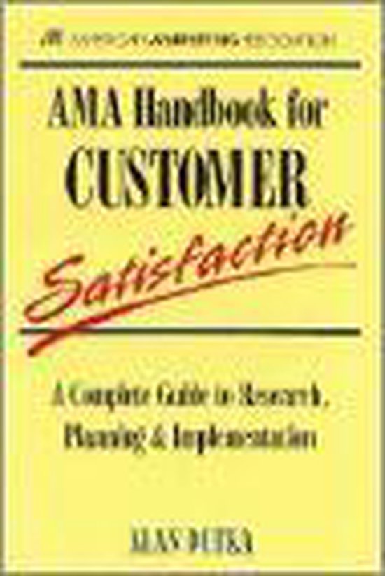 AMA Handbook for Customer Satisfaction - cover