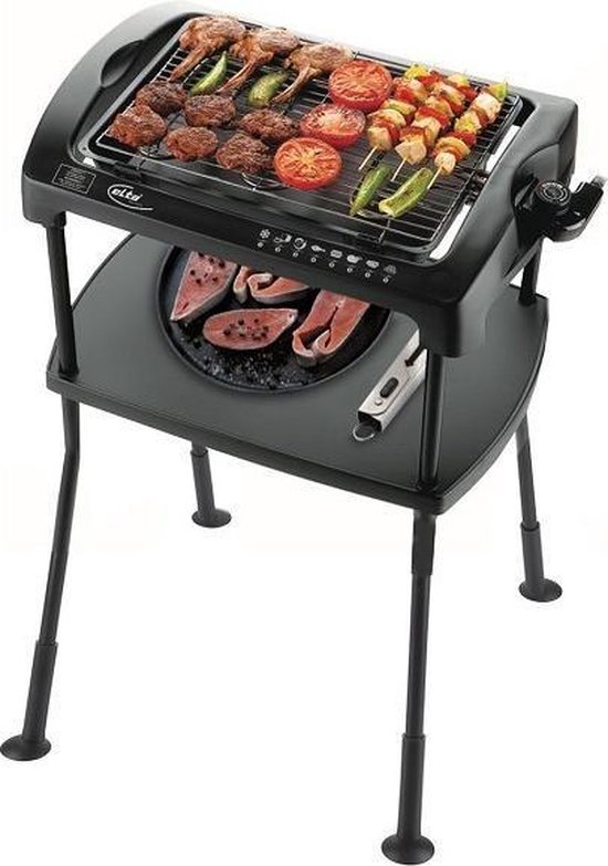 Elta Elektrische BBQ/grill 2000W Zwart