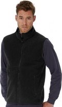 Fleece casual bodywarmer zwart voor heren - Outdoorkleding wandelen/zeilen - Mouwloze vesten L (40/52)