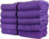 Katoenen Handdoek - badhanddoek - paars - set van 3 stuks - 50x100 cm